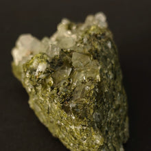 Load image into Gallery viewer, Natural Quartz Crystal Cluster on Green Epidote Matrix • Pakistan Mineral Specimen