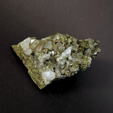 Load image into Gallery viewer, Natural Quartz Crystal Cluster on Green Epidote Matrix • Pakistan Mineral Specimen
