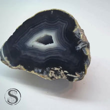 Load and play video in Gallery viewer, Black Lace Agate Geode - Mexico
