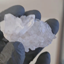 Load and play video in Gallery viewer, Rare Faden Quartz Cluster • 27g Brazilian Collector Mineral Specimen Meditation Crystal
